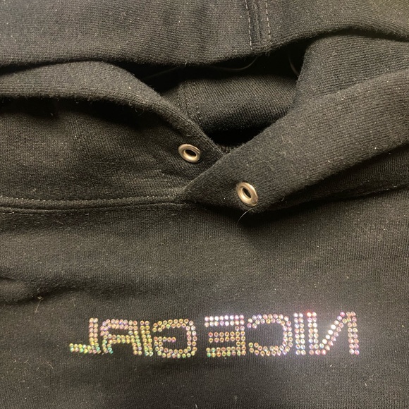 Black Top with Colorful Rhinestone Design - Picture 3 of 4